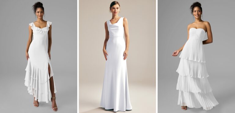 Why White Bridesmaid Dresses Are the Cool-Girl Wedding Trend We’re Obsessed With